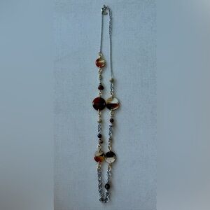 Chico's Elegant Brown and Gold Necklace